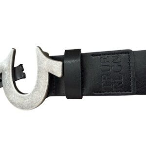 True Religion Black Belt Bag with Silver Accent